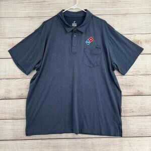 Domino's Gear Employee Polo Shirt Adult XL Heathered Blue Pizza